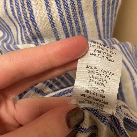 Heroes & Dreamers Linen Stripe Button Down Dress - Picture 9 of 9